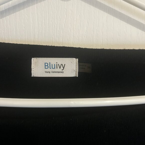Bluivy Black Long Sleeve Knit Top – Size Small - Picture 2 of 3